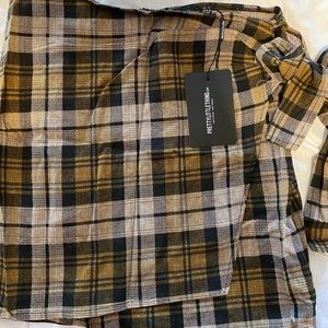 NWT pretty little thing plaid skirt